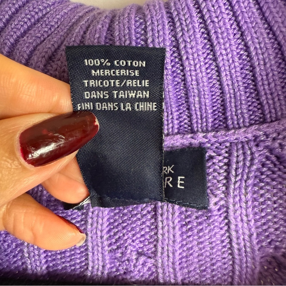 Jones New York Purple Cable Knit Women's
Sweater Size: S - Picture 6 of 11